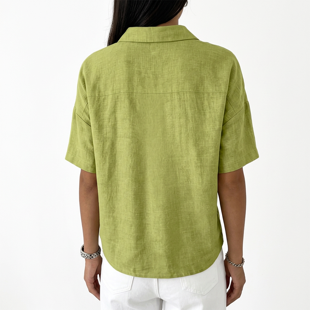 ⏰ Sale Ends Tonight ⏰Women’s Cotton Linen Polo Shirt – Casual Short Sleeve Summer Top
