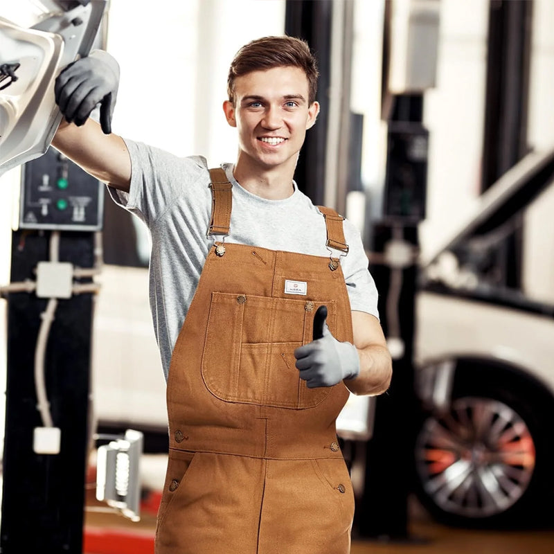 🔥Last Day Promotion🔥Men's Denim Bib Overalls, Workwear with Adjustable Straps and Convenient Tool Pockets