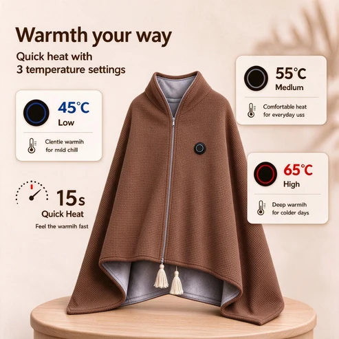 🔥Black friday Sale🔥Portable Heated Blanket Shawl