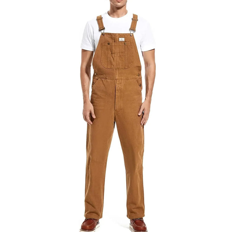 🔥Last Day Promotion🔥Men's Denim Bib Overalls,  Workwear with Adjustable Straps and Convenient Tool Pockets