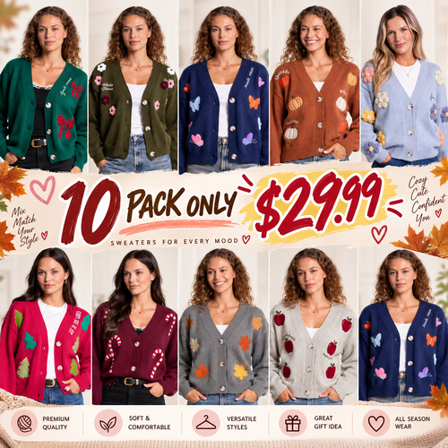 🎅Christmas Special Offer-Love in Faith Women's Embroidered Casual V