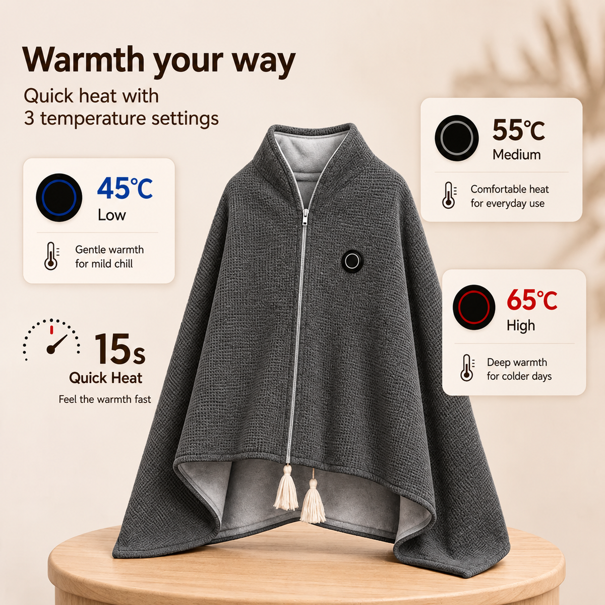 🔥Black friday Sale🔥Portable Heated Blanket Shawl