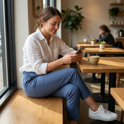 🚨 Last Chance To Save 🚨Women’s Fitted High-Waisted Zip-Pocket Trousers