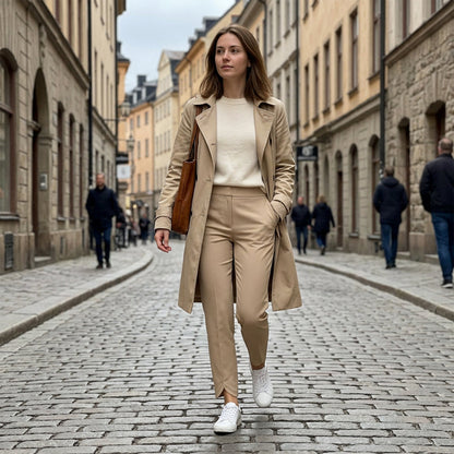🚨 Last Chance To Save 🚨Women’s Fitted High-Waisted Zip-Pocket Trousers