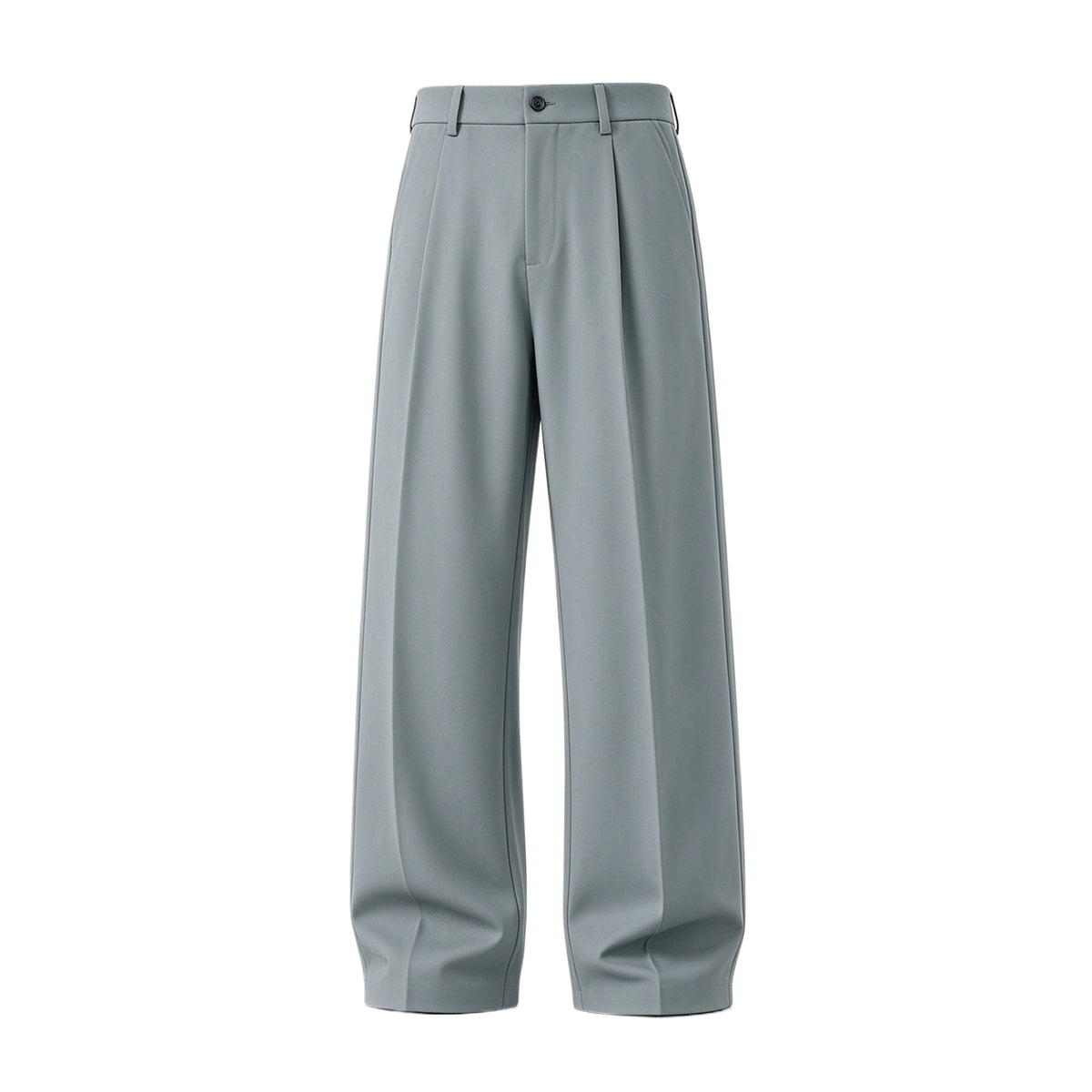Light gray men's pleated business casual pants