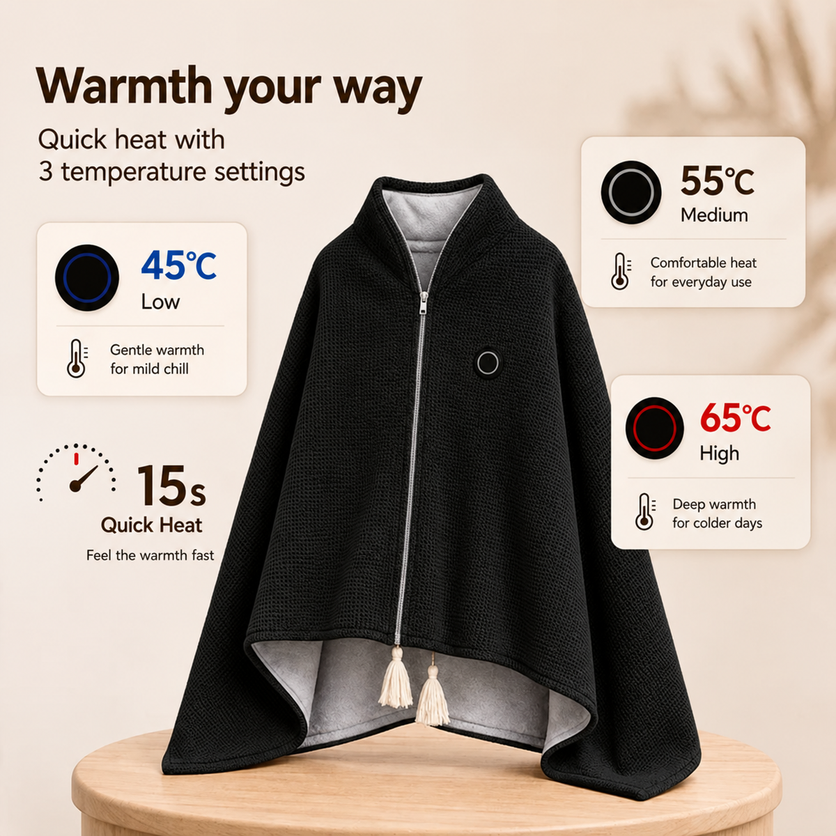 🔥Black friday Sale🔥Portable Heated Blanket Shawl