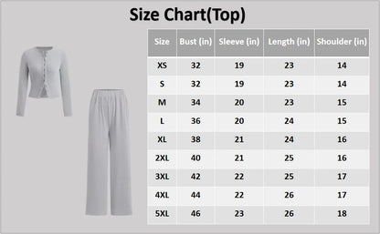 Two-piece Set Women's Solid Button Front Ribbed Crop Top & Elastic Waist Pants