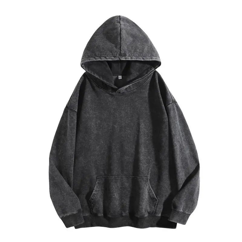 Women's Oversized Acid Wash Cotton Hoodie