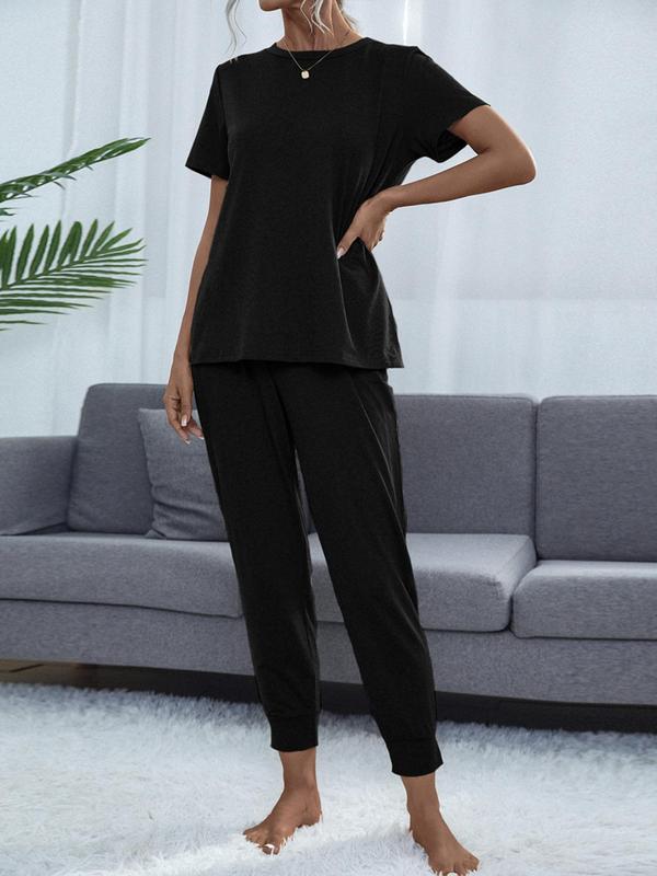 Women's Comfortable Solid Color Lounge Set