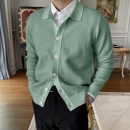 🔥Hot Sale  50% OFF🔥Men's Lapel Knitted Cardigan