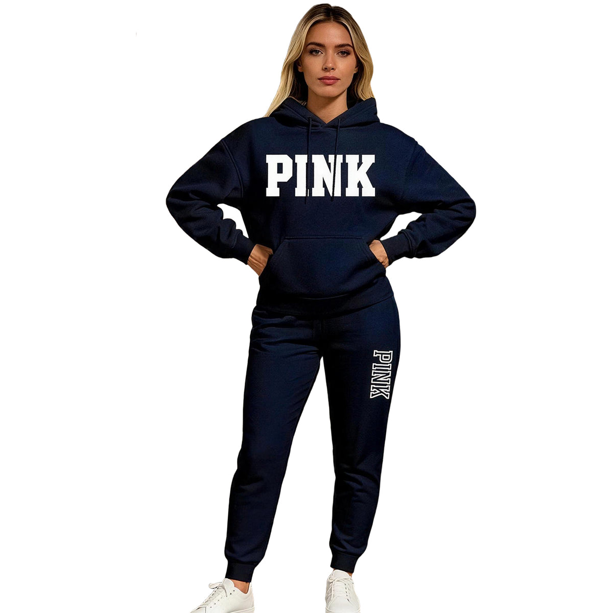 Women's Casual Printed Hoodie & Drawstring Jogger Pants Set