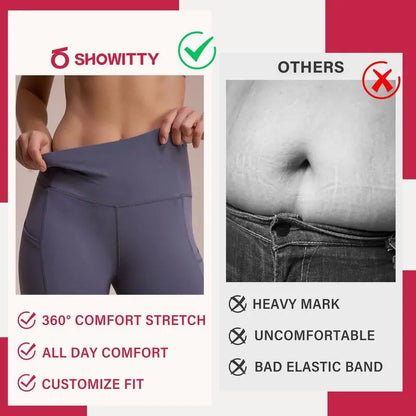 Women's High Waisted Fleece Lined Leggings with Pockets