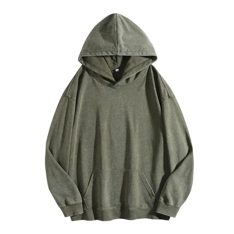 Women's Oversized Acid Wash Cotton Hoodie