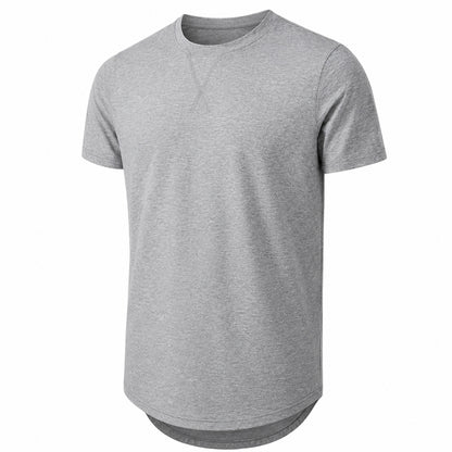 🔥Men's 12-Pack Cotton Hipster Hip Hop Longline Crewneck T-Shirt