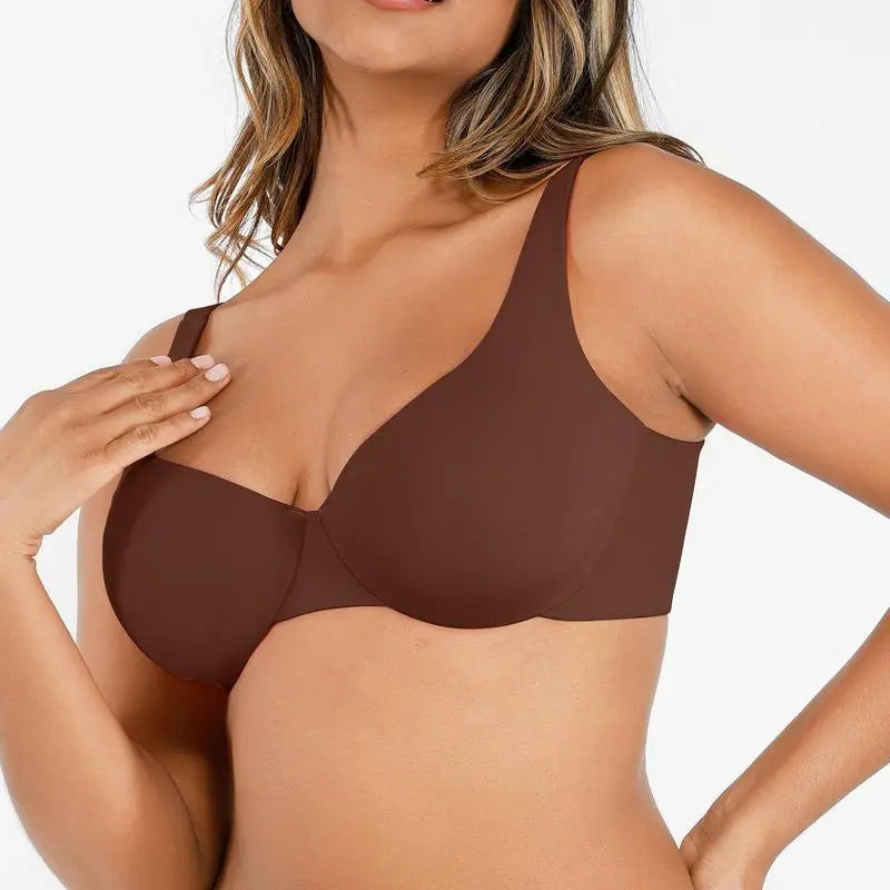 Underwire Adjustable Deep V-neck Bra