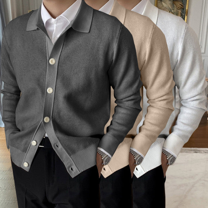 🔥Hot Sale  50% OFF🔥Men's Lapel Knitted Cardigan