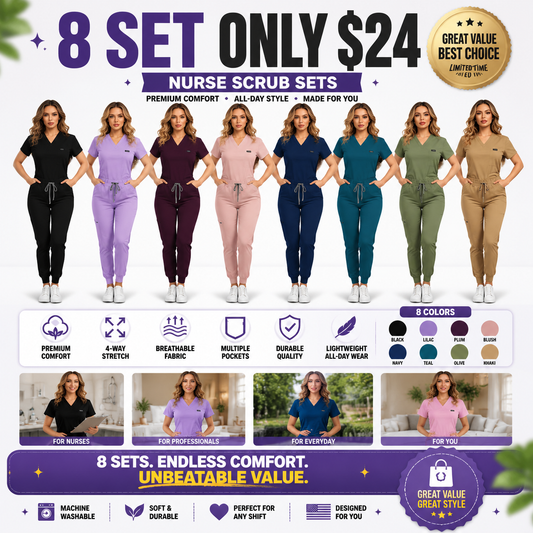 [Last Day Promotion]Women's Daily Wear Two-Piece Outfit, Anti-Pilling Lightweight Breathable Multi-Pocket Top & Side Pocket Jogger Pants