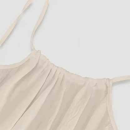 Women's Cotton Linen Backless Loose Dress