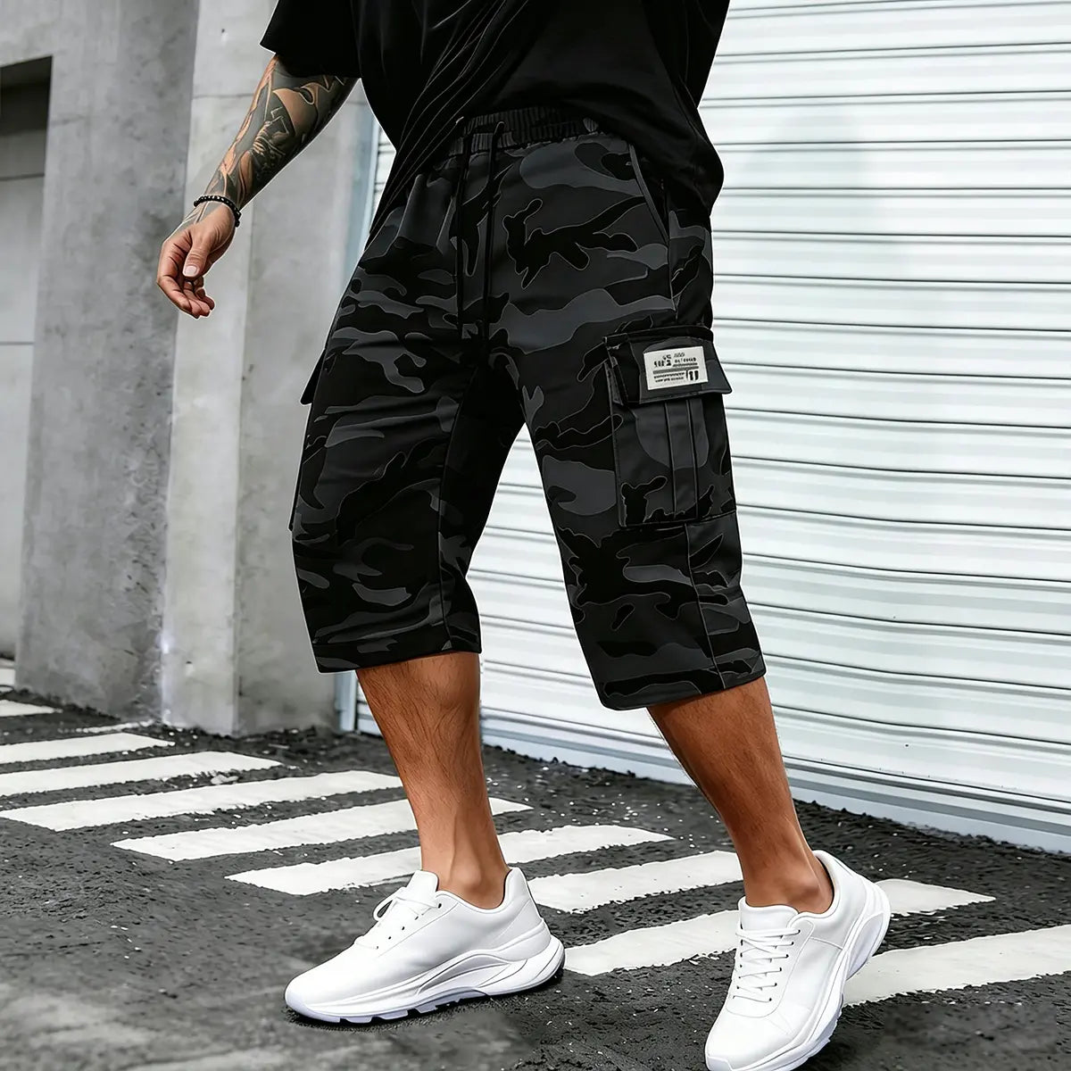 ⚡ Last Call For Big Savings ⚡Camo Casual Cargo Shorts Set with Adjustable Waist