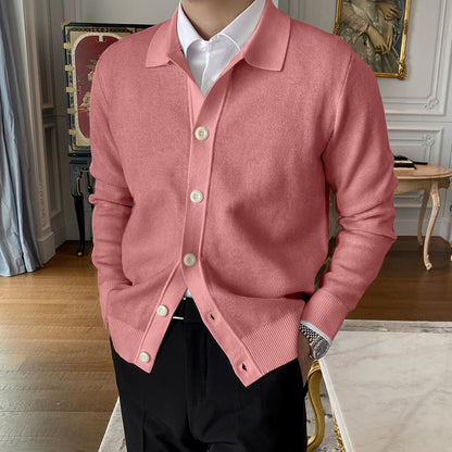 🔥Hot Sale  50% OFF🔥Men's Lapel Knitted Cardigan