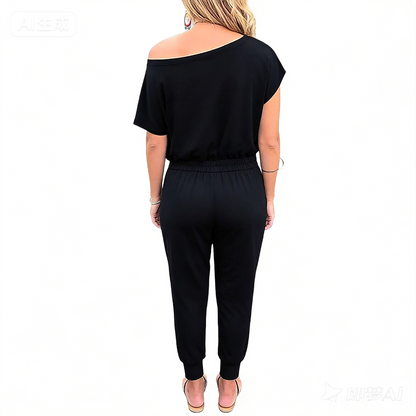 🔥SPECIAL 💥OFFER！🌟Women Summer Jumpsuits & Rompers $25.99 Off Shoulder One Piece with Pockets