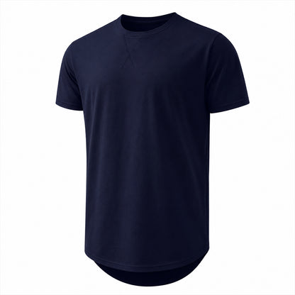 🔥Men's 12-Pack Cotton Hipster Hip Hop Longline Crewneck T-Shirt