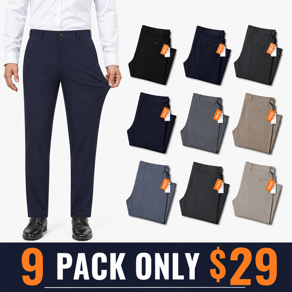 Limited-Time Promotion-Stretch Dress Pants No Iron Golf Pants