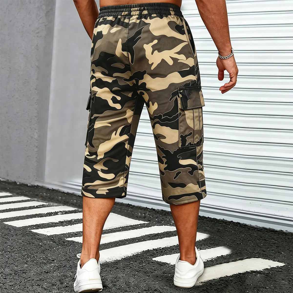 ⚡ Last Call For Big Savings ⚡Camo Casual Cargo Shorts Set with Adjustable Waist