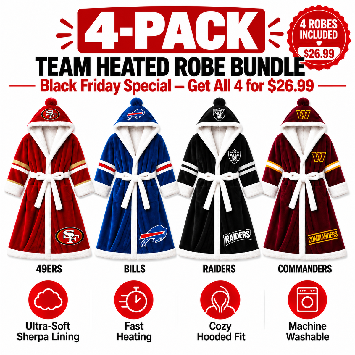 The Gameday Heated Robe