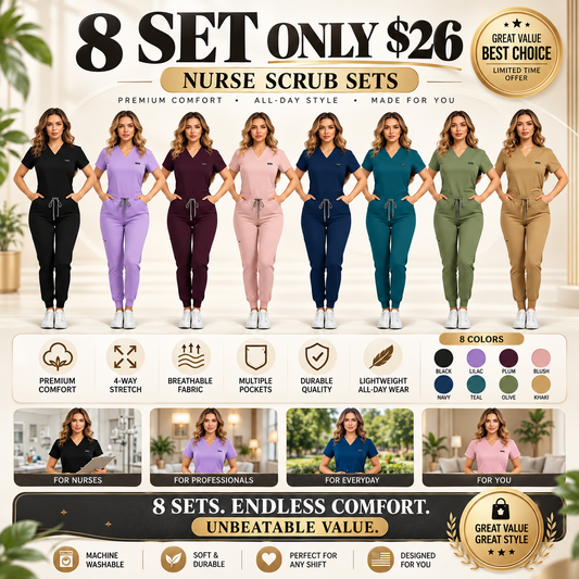 🔥 BESTSELLER | Women's Daily Wear Two-Piece Outfit, Anti-Pilling Lightweight Breathable Multi-Pocket Top & Side Pocket Jogger Pants
