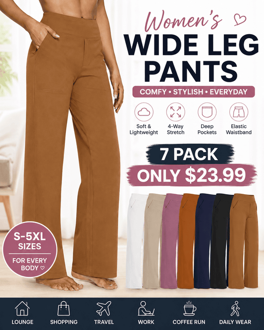 [Last Day Promotion]Women's wide leg pants with pockets