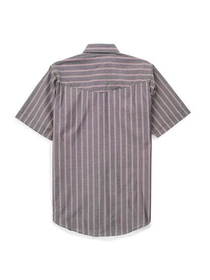 💥 Limited Time Mega Sale 💥Men's Western Stripe Snap Shirt with Pocket - Short Sleeve Casual Cowboy Shirt