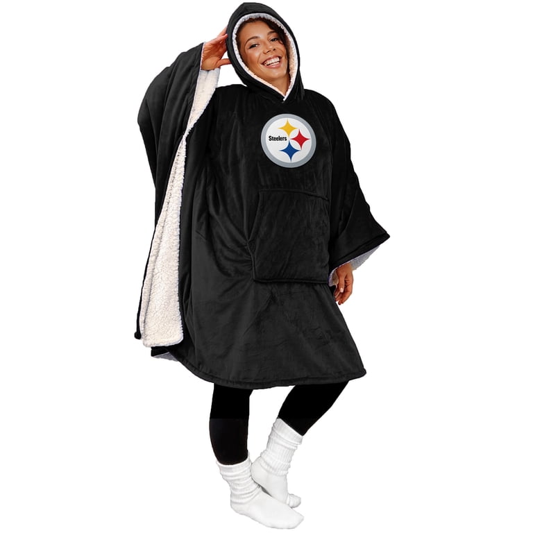 Final Clearance - 60" x 80" Wearable Hooded Blanket with Logo Patch