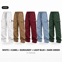 WHITE + CAMEL + BURGUNDY + LIGHT BLUE + DARK GREEN