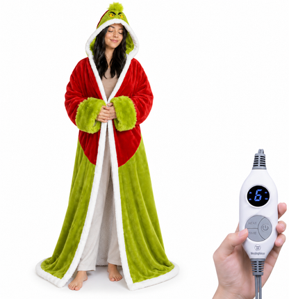 🔥Wearable Heated Blanket with Foot Pocket Sherpa🔥Overheat Protection & Auto Shut-Off